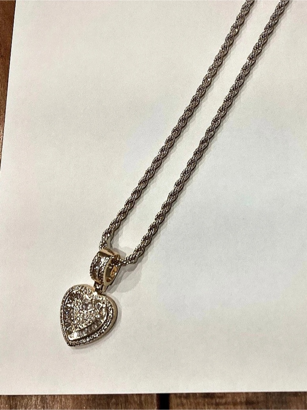 Gold Tone Color Heart Pendant Necklace Fashion Jewelry